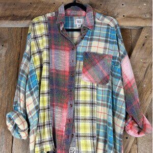 NWT Urban Outfitters Mixed Plaid Flannel - Size L